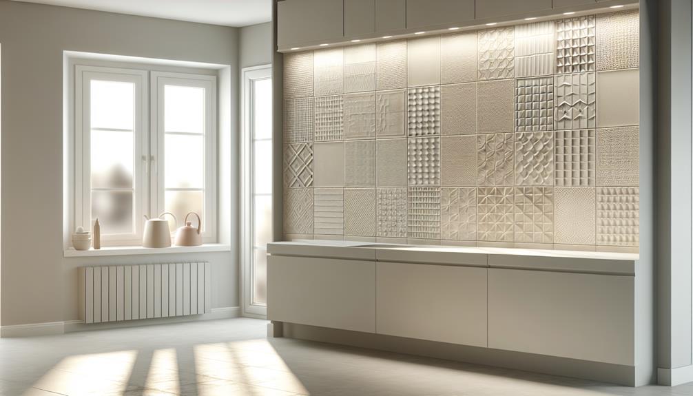 textured three dimensional tiles